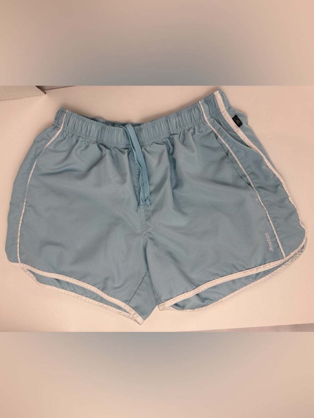 Reebok Y2K Running Shorts Youth Large Blue Dolphin Hem Retro Athletic